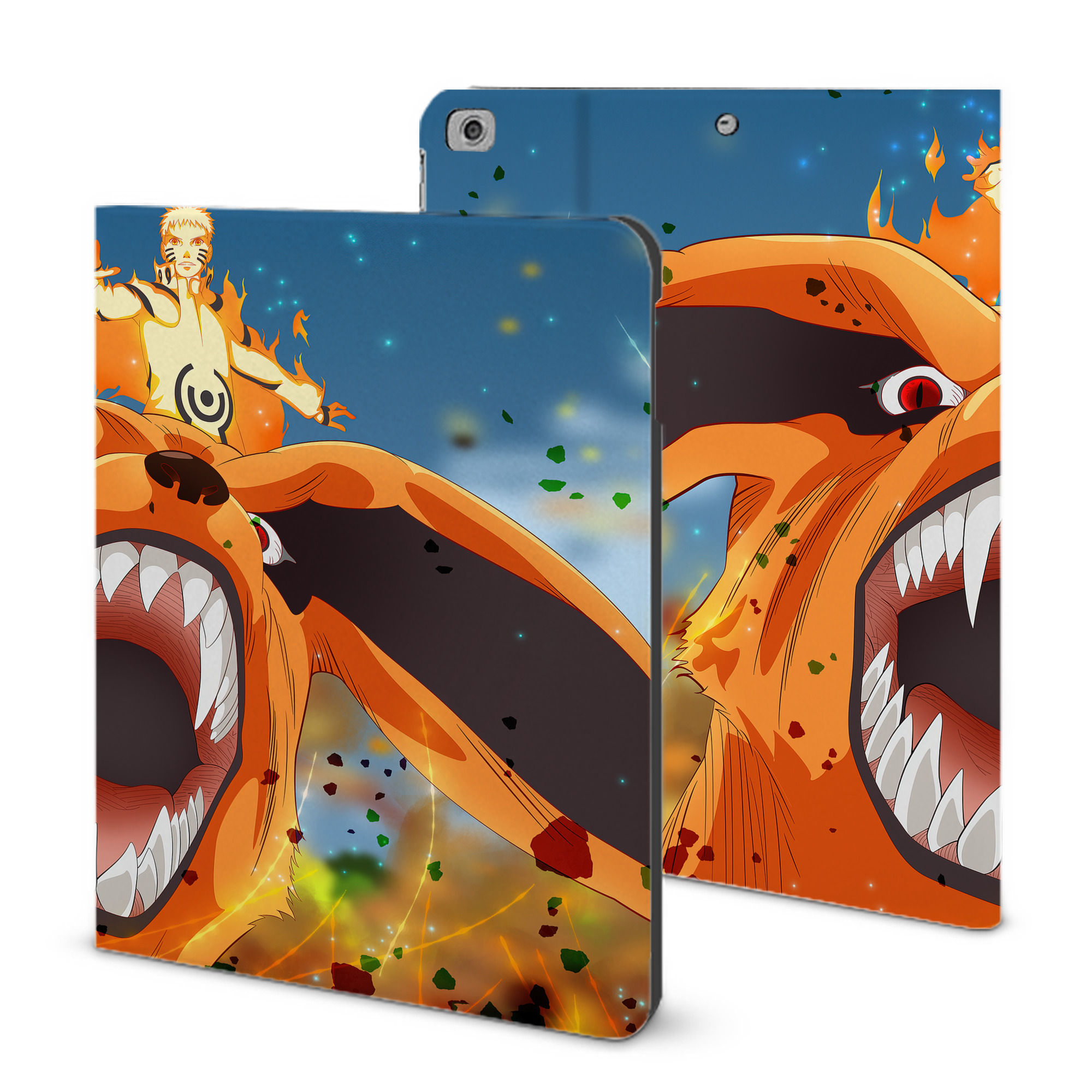 （画像用） NARUTO -ナルト- NARUTO -ナルト- 疾風伝 IPad ケース ブック型 PUレザー TPU 耐衝撃 軽量 薄型 ペン収納なし 全面保護 IPad 各モデル対応